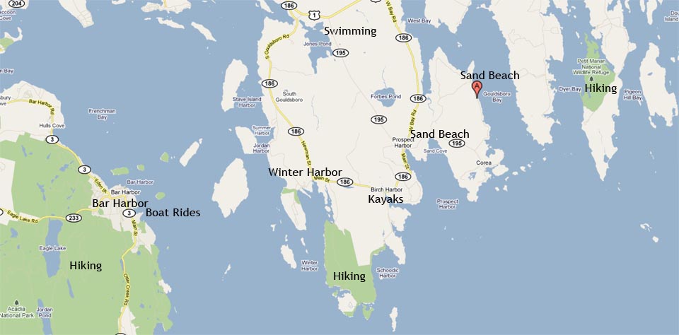Maine Bay Front - Map of the Region.